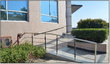 Ramps with handrails